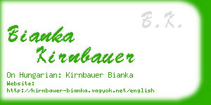 bianka kirnbauer business card